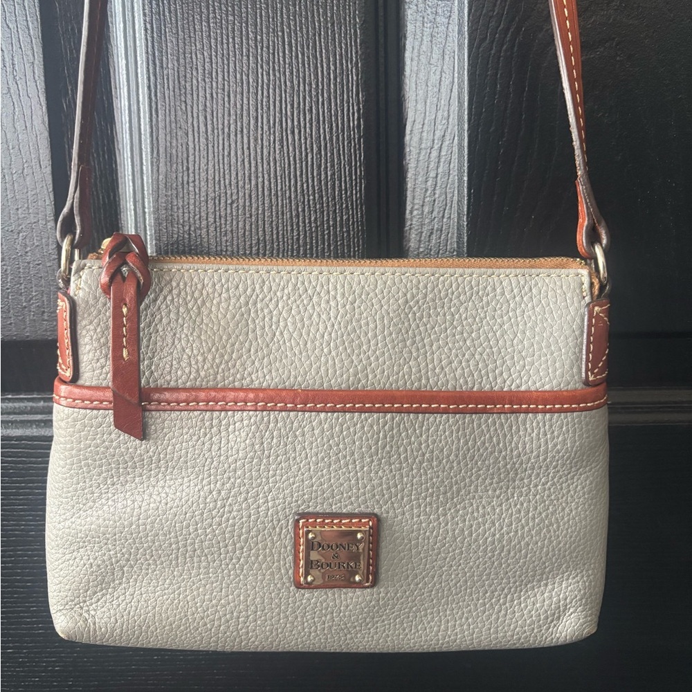 Dooney & Bourke Gray and Brown Crossbody Bag
